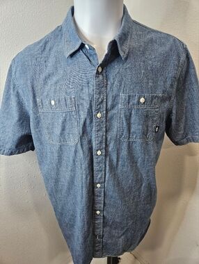 Vans Denim Short Sleeve Button Men's XL